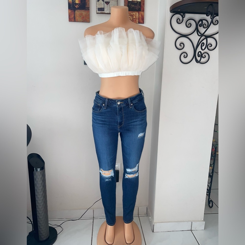 NWT STEVE MAIDEN ELAINE TULLE CROP TOP SIZE S - Picture 3 of 10